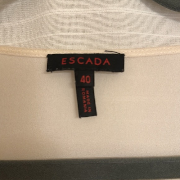 VINTAGE SHEER ESCADA RUFFLE BLOUSE - Picture 6 of 14